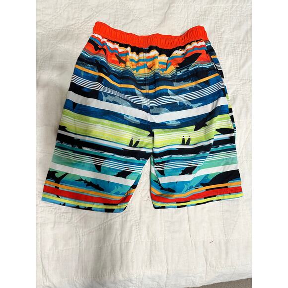 Wonder Nation Board Shorts Swim Trunks Boys L 10-12 - Picture 2 of 3